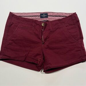 American Eagle Outfitters Women's Dark Red Shorts